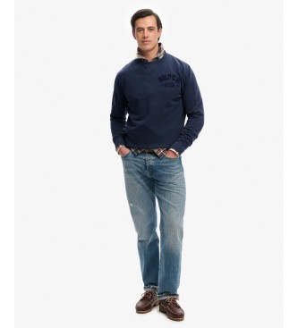 Superdry Sweat-shirt col rond Vintage Athletic Tonal Crew bleu marine