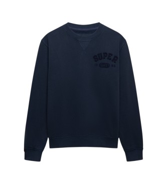 Superdry Sweat-shirt col rond Vintage Athletic Tonal Crew bleu marine