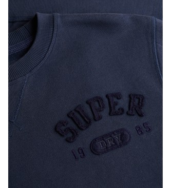 Superdry Sweat-shirt col rond Vintage Athletic Tonal Crew bleu marine