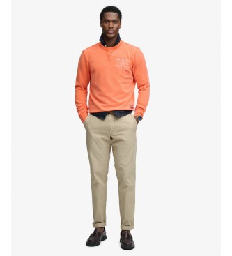 Superdry Vintage Prep Relaxed Crew sweatshirt i orange