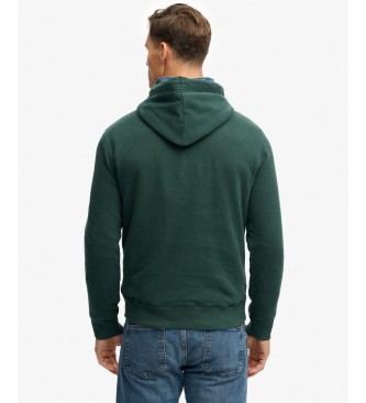 Superdry Sudadera con capucha Vintage Logo verde