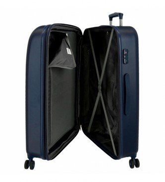 Movom Movom Riga Bleu Marine 55-70cm Jeu de bagages rectangulaires