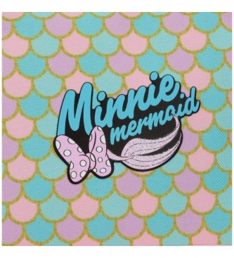 Joumma Bags Estuche Minnie Mermaid tres compartimentos rosa -22x12x5cm-