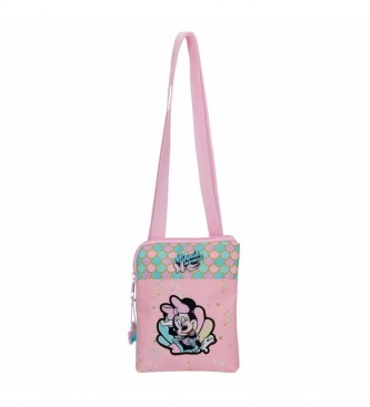 Joumma Bags Sac  bandoulire plat Minnie Mermaid rose -13x16,5x1,5cm