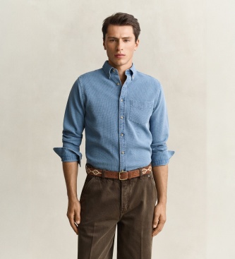 Gant Blauw wafelstructuur shirt