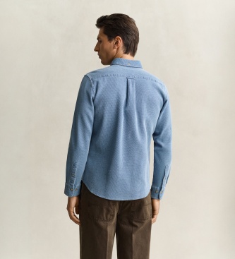 Gant Blauw wafelstructuur shirt