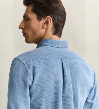 Gant Blauw wafelstructuur shirt