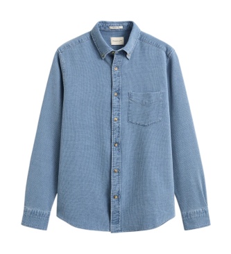 Gant Blauw wafelstructuur shirt