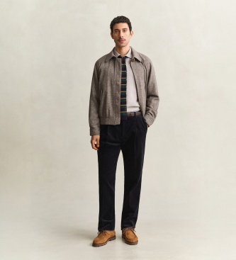 Gant Chemise en flanelle à rayures marron