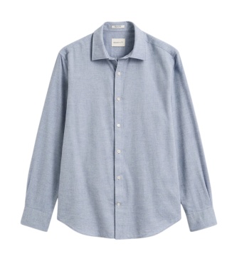 Gant Chemise en Flanelle Chinée Bleue