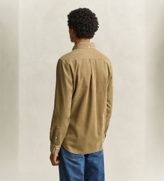 Gant Chemise en velours côtelé Archive Shield taupe