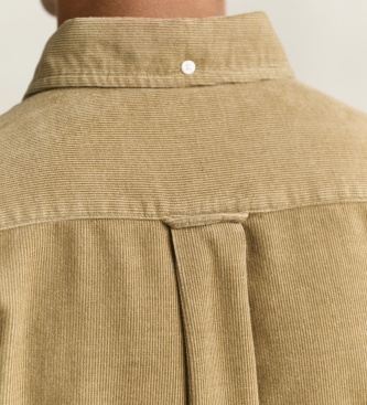 Gant Chemise en velours côtelé Archive Shield taupe