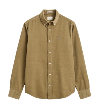 Gant Chemise en velours côtelé Archive Shield taupe