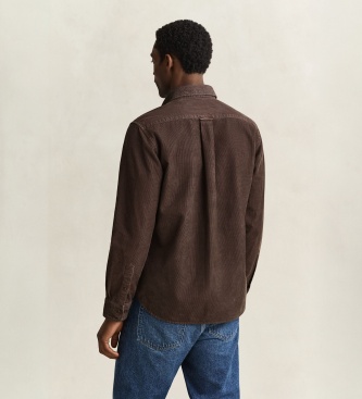 Gant Camisa de veludo cotelê marrom