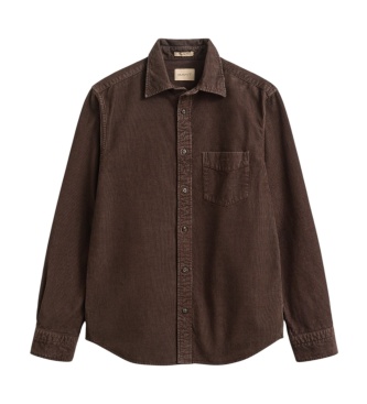 Gant Camisa de veludo cotelê marrom