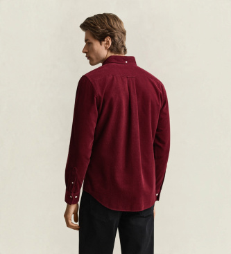Gant Chemise en velours côtelé Archive Shield grenat