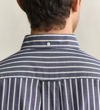 Gant Chemise en popeline à rayures bleue