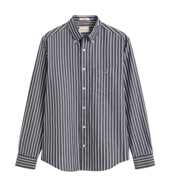Gant Chemise en popeline à rayures bleue