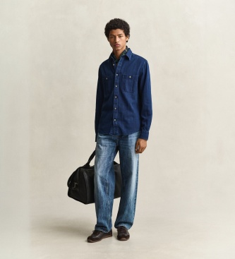 Gant Camisa de espiga marinho