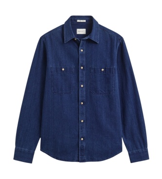 Gant Camisa de espiga marinho
