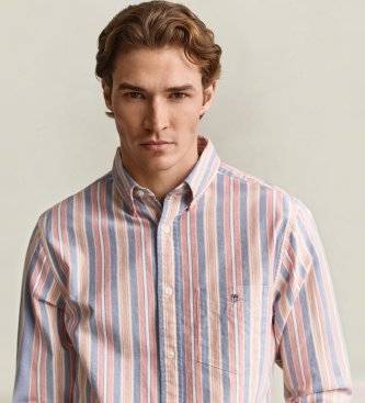 Gant Chemise Oxford classique à rayures multicolores