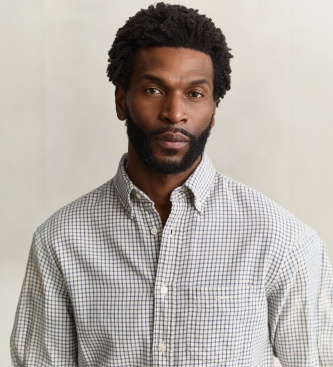 Gant Camisa Windblown Xadrez Azul