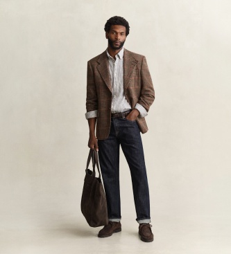 Gant Camisa Windblown Xadrez Azul