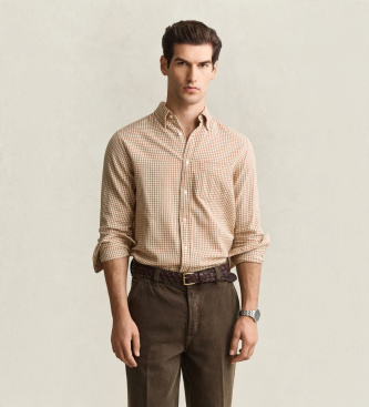Gant Camisa Windblown Xadrez marrom