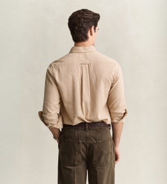Gant Camisa Windblown Xadrez marrom