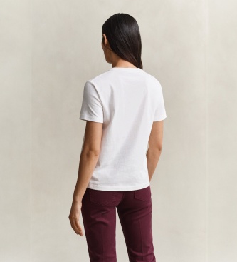 Gant Vit t-shirt med tryck