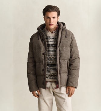 Gant Taupe flannel and down jacket