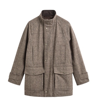 Gant Taupe wool-blend Double Decker jacket
