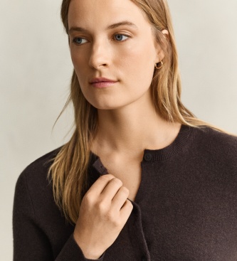 Gant Kaschmir-Cardigan in Braun