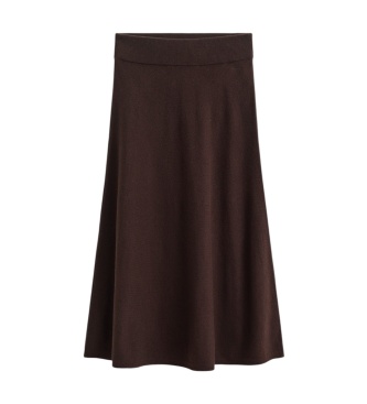 Gant Jupe en laine de mouton marron foncé