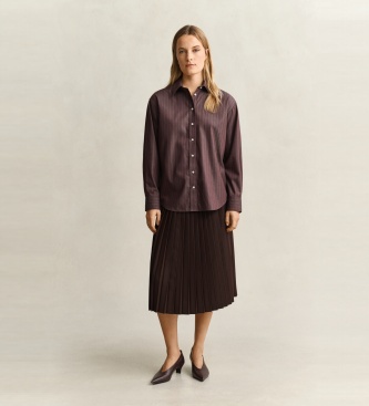 Gant Jupe midi plissée marron