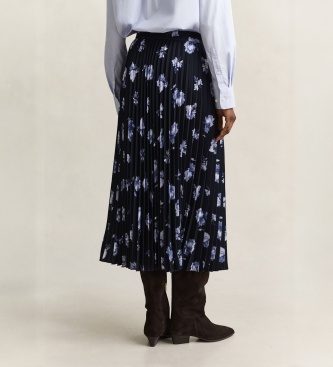 Gant Jupe plissée imprimé floral marine