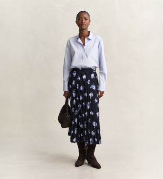Gant Jupe plissée imprimé floral marine