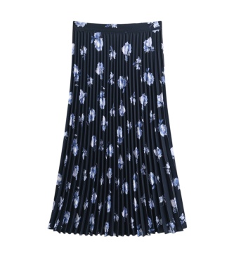 Gant Jupe plissée imprimé floral marine