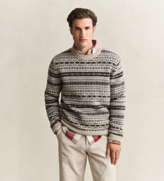 Gant Fair Isle trui beige