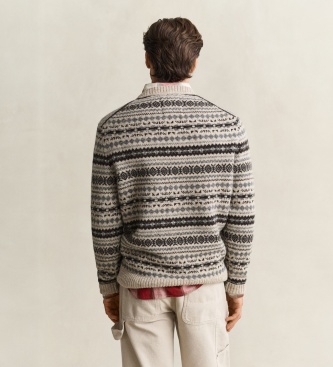 Gant Fair Isle trui beige