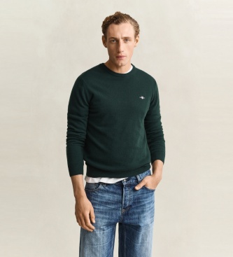 Gant Groene schapenwollen trui