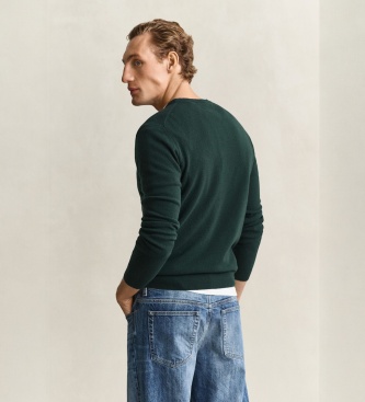 Gant Groene schapenwollen trui