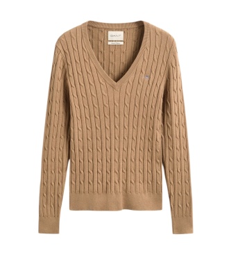Gant Maglione in maglia a trecce verde kaki