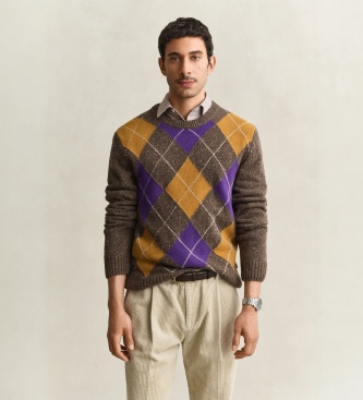Gant Bruine ruitjestrui