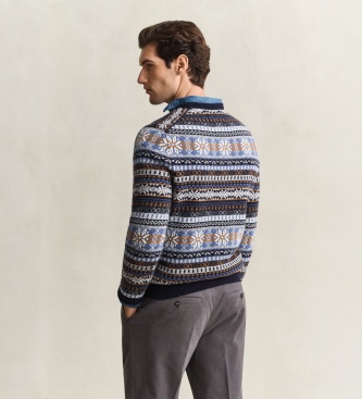 Gant Fair Isle trui blauw