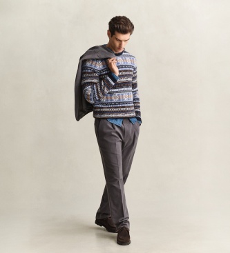 Gant Fair Isle trui blauw