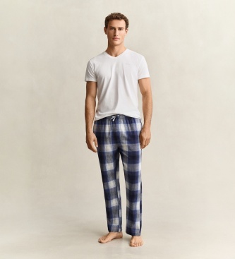 Gant Marineblå ternede pyjamasbukser