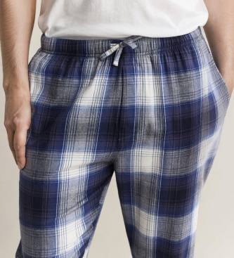 Gant Marineblå ternede pyjamasbukser