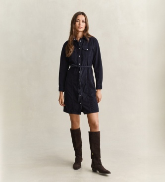 Gant Navy corduroy shirt dress