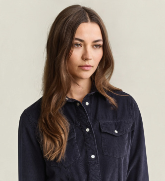 Gant Navy corduroy shirt dress